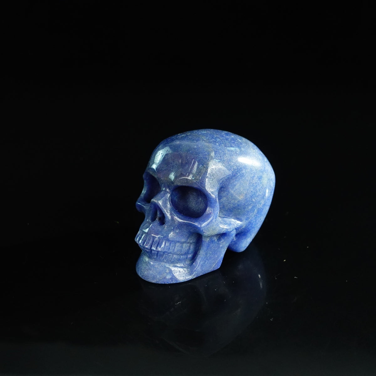 2.2" Blue Aventurine Crystal Skull Carving - Unique Piece #BA14