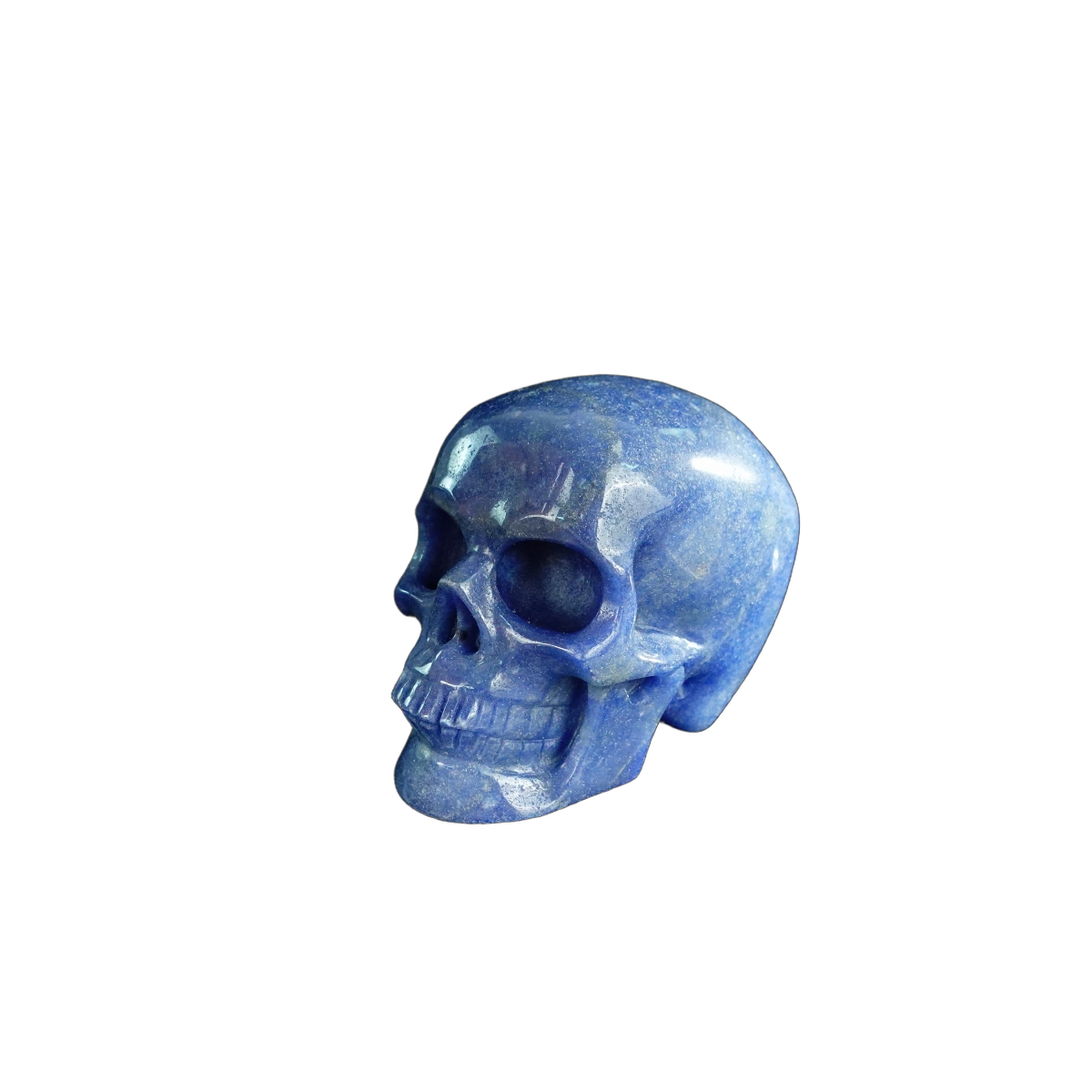 2.2" Blue Aventurine Crystal Skull Carving - Unique Piece #BA14
