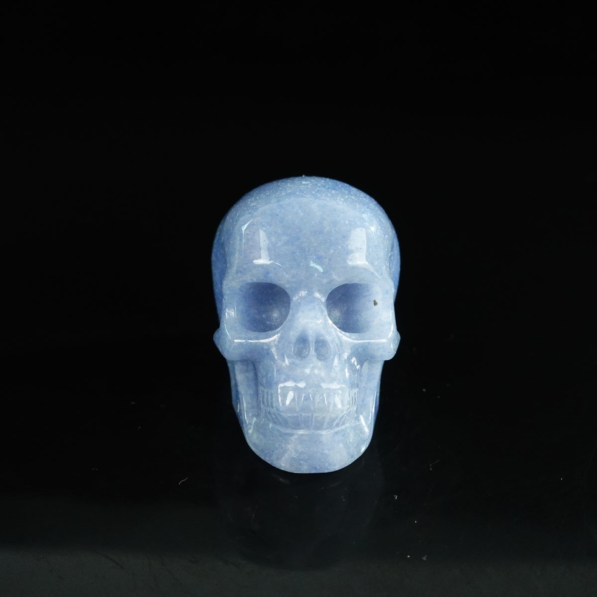2.2" Blue Aventurine Crystal Skull Carving - Unique Piece #BA15