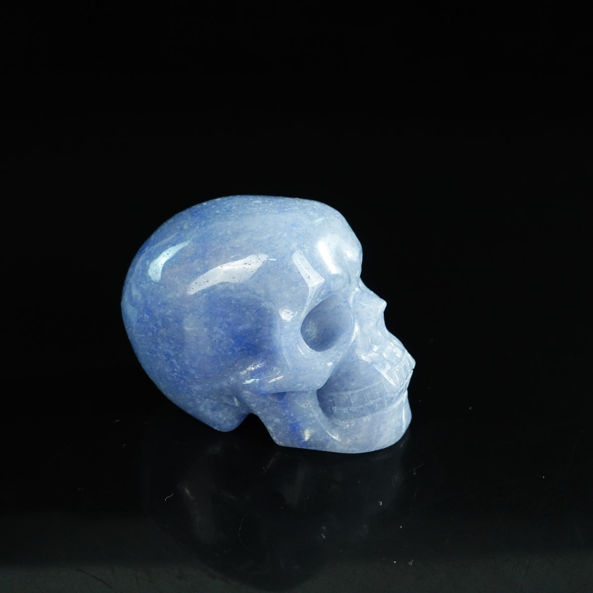 2.2" Blue Aventurine Crystal Skull Carving - Unique Piece #BA15