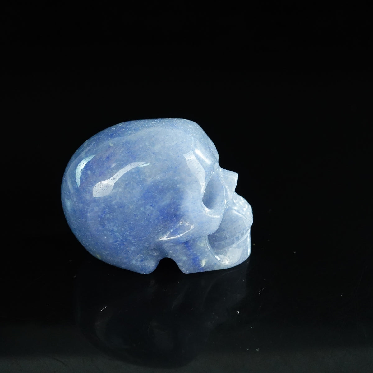 2.2" Blue Aventurine Crystal Skull Carving - Unique Piece #BA15