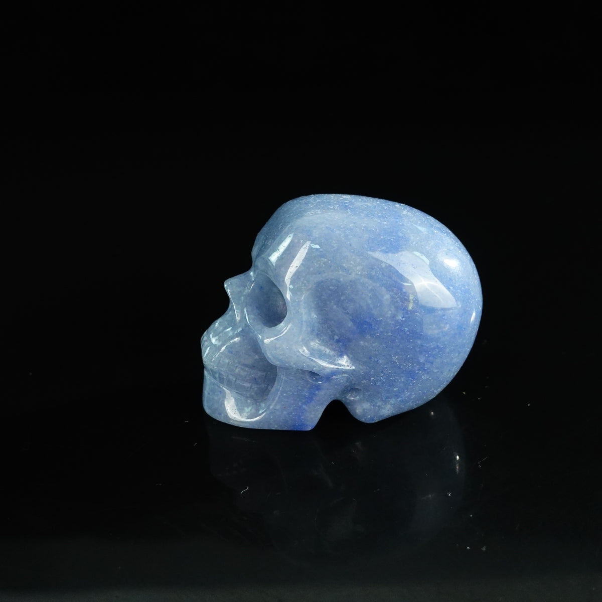 2.2" Blue Aventurine Crystal Skull Carving - Unique Piece #BA15