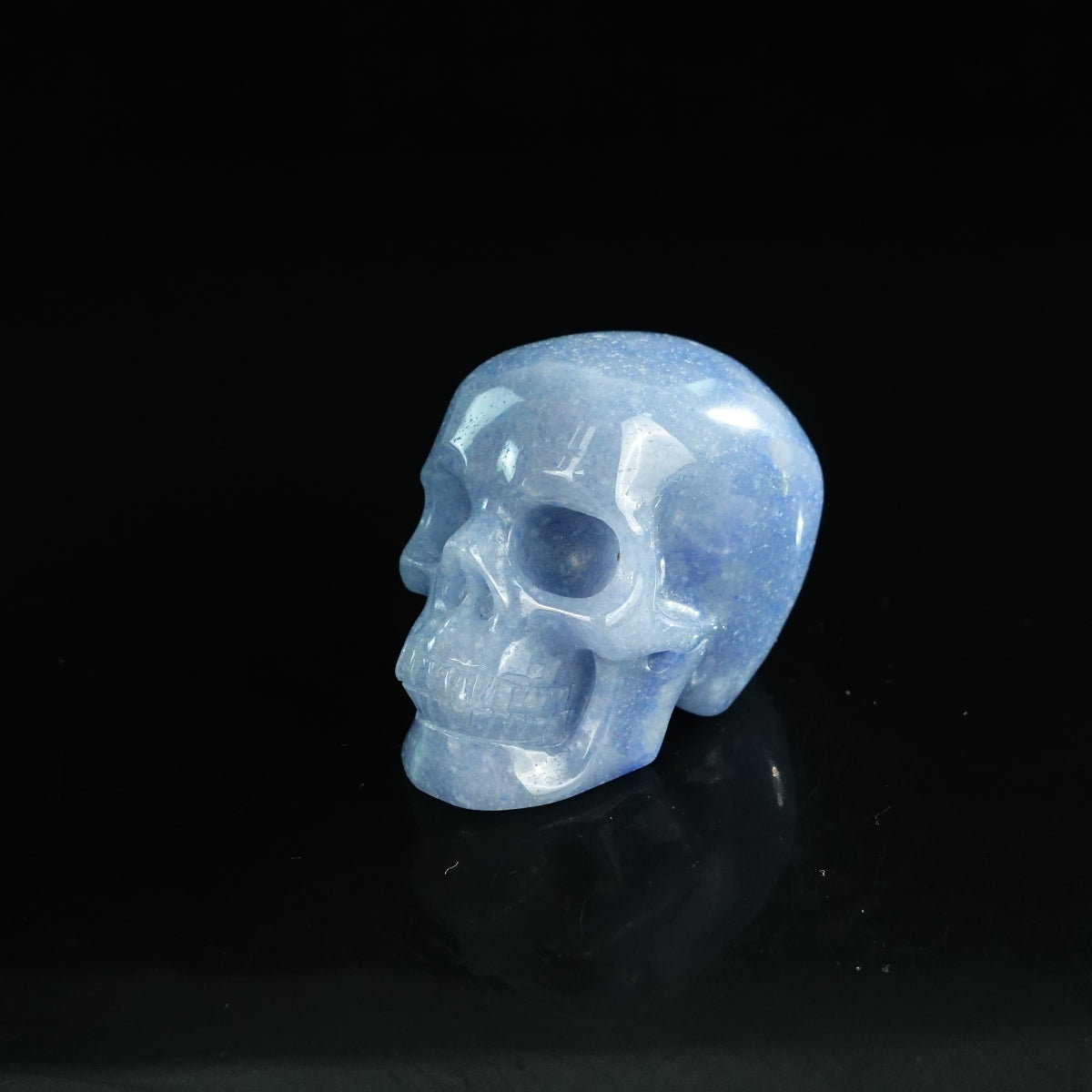 2.2" Blue Aventurine Crystal Skull Carving - Unique Piece #BA15