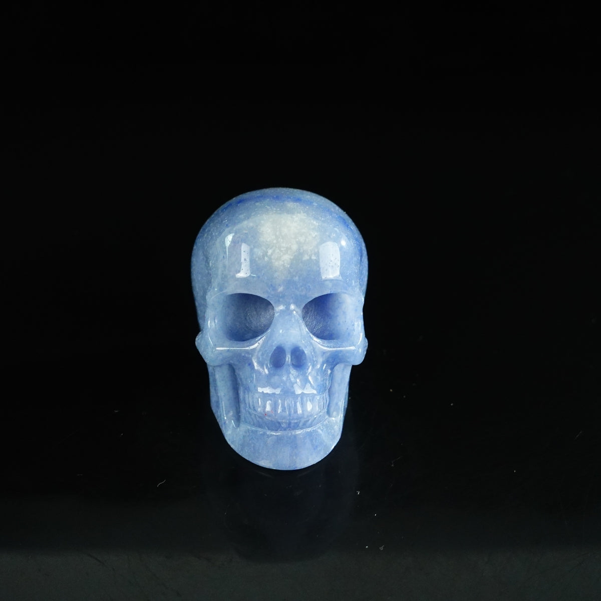 2.2" Blue Aventurine Crystal Skull Carving - Unique Piece #BA16