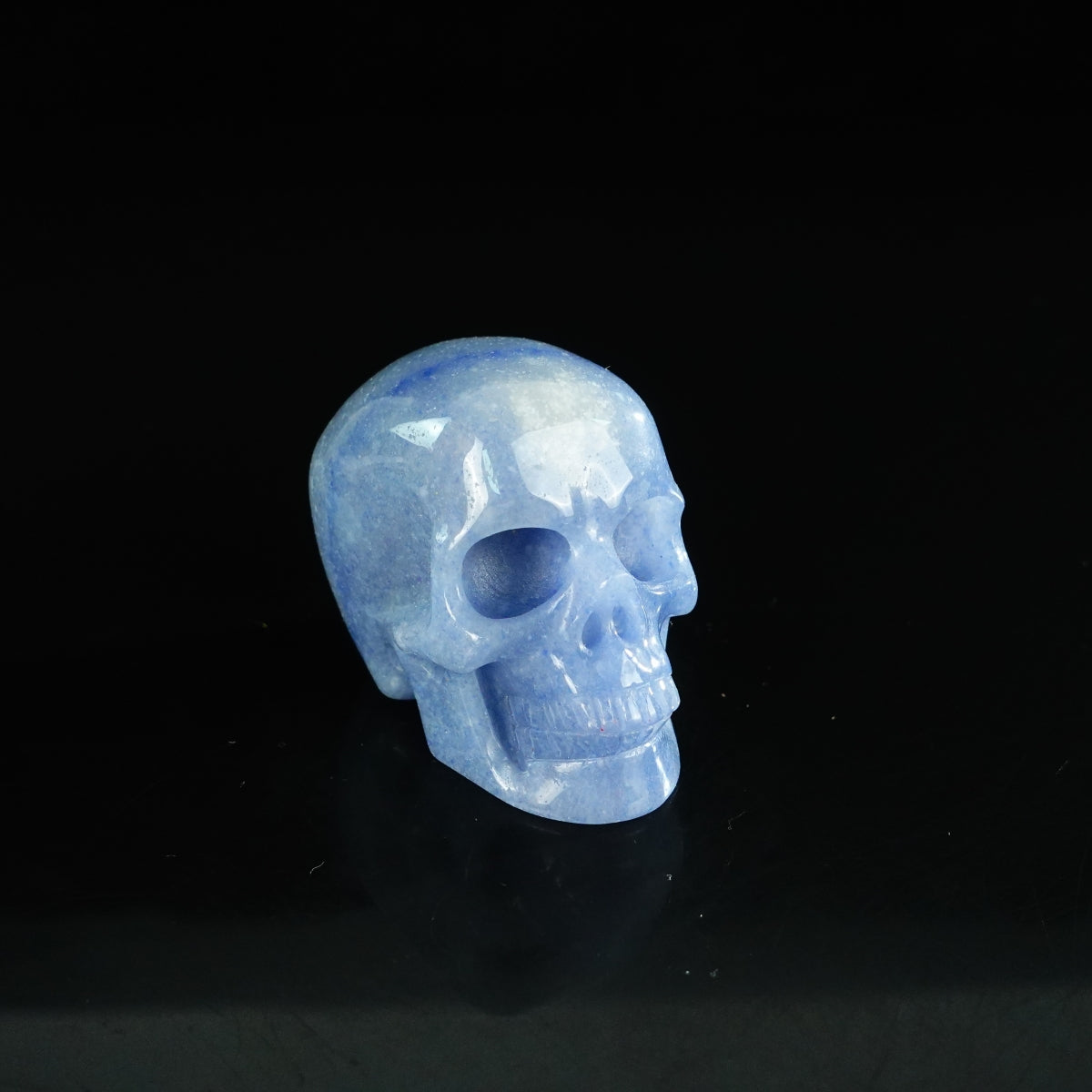 2.2" Blue Aventurine Crystal Skull Carving - Unique Piece #BA16