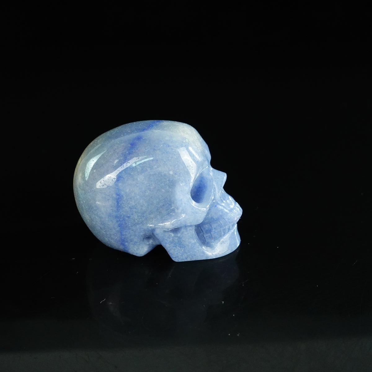 2.2" Blue Aventurine Crystal Skull Carving - Unique Piece #BA16
