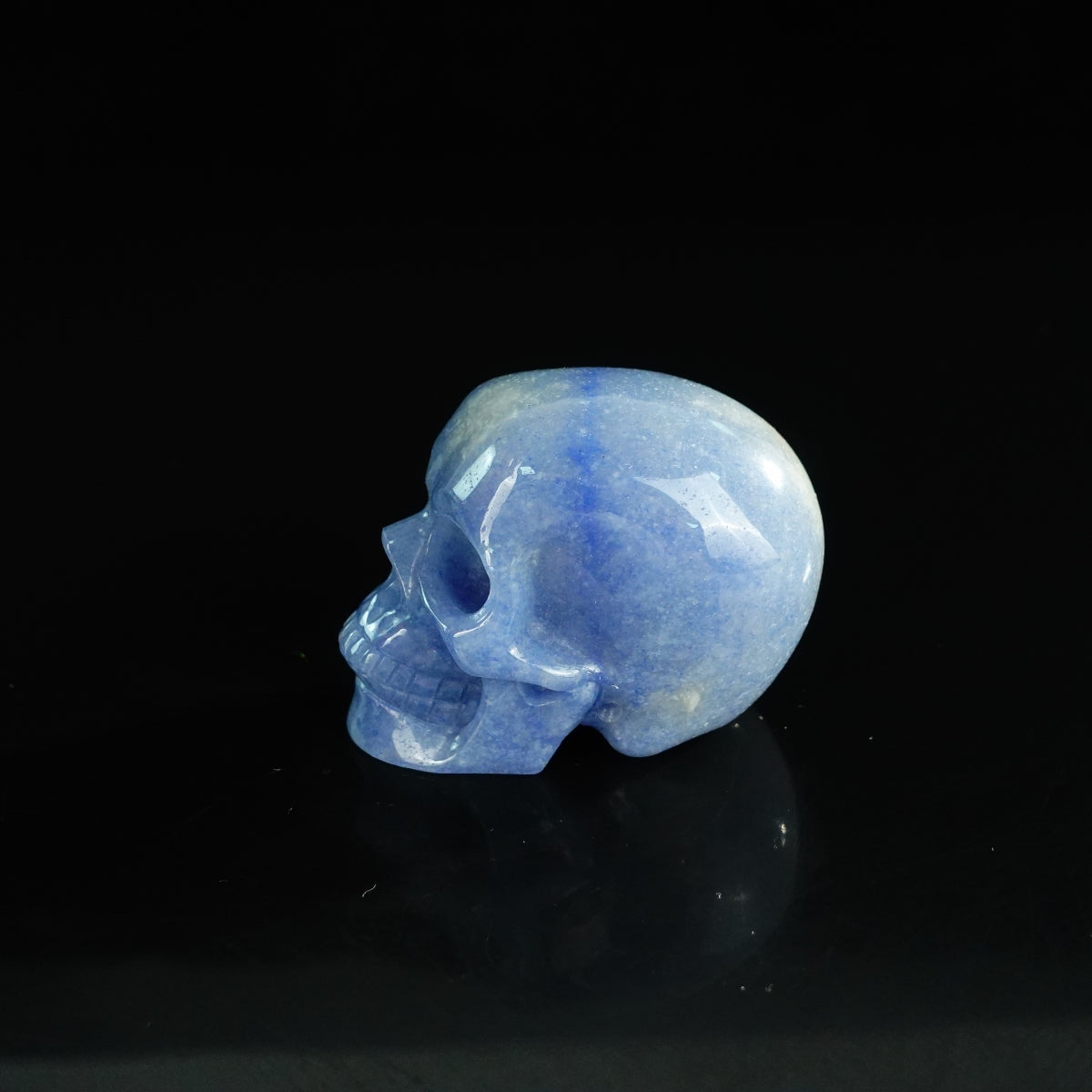 2.2" Blue Aventurine Crystal Skull Carving - Unique Piece #BA16