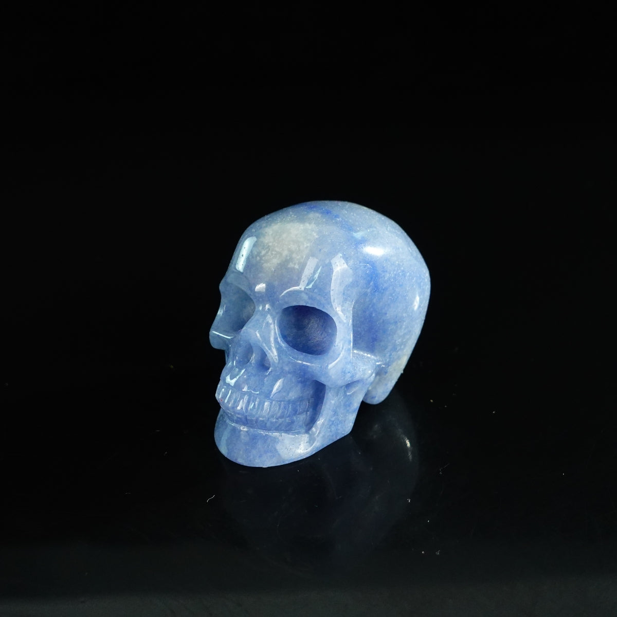 2.2" Blue Aventurine Crystal Skull Carving - Unique Piece #BA16