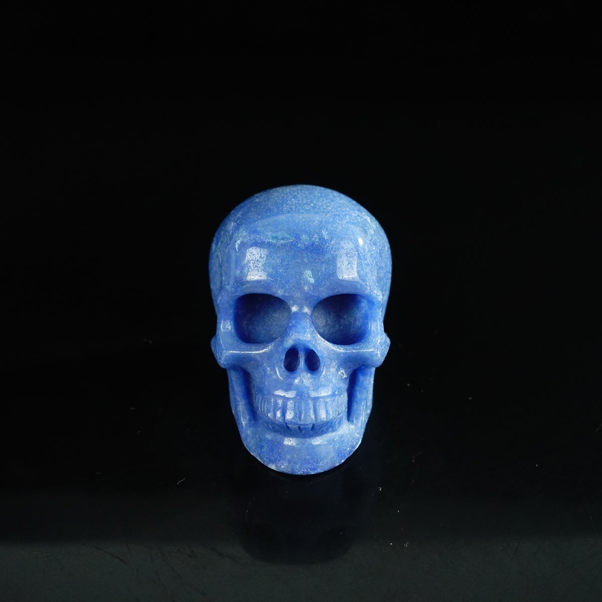 2.2" Blue Aventurine Crystal Skull Carving - Unique Piece #BA17