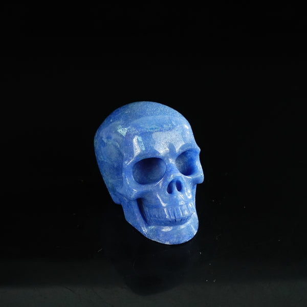 2.2" Blue Aventurine Crystal Skull Carving - Unique Piece #BA17 - alternate view