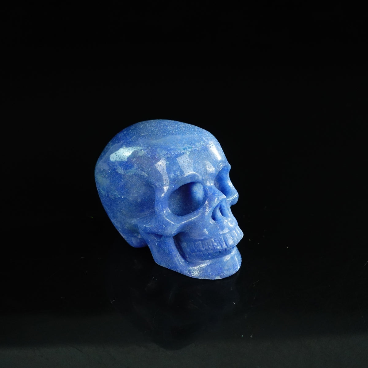 2.2" Blue Aventurine Crystal Skull Carving - Unique Piece #BA17