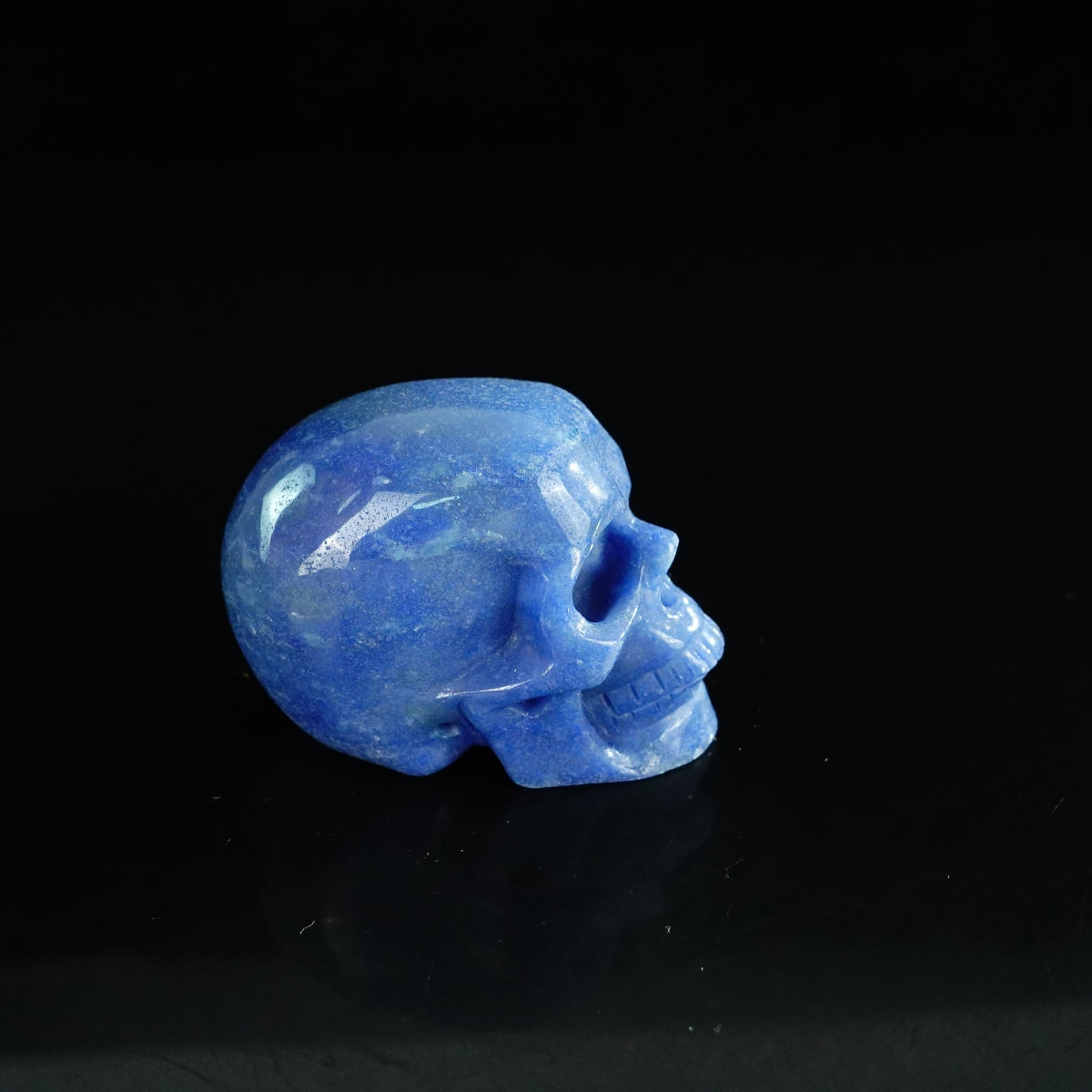 2.2" Blue Aventurine Crystal Skull Carving - Unique Piece #BA17