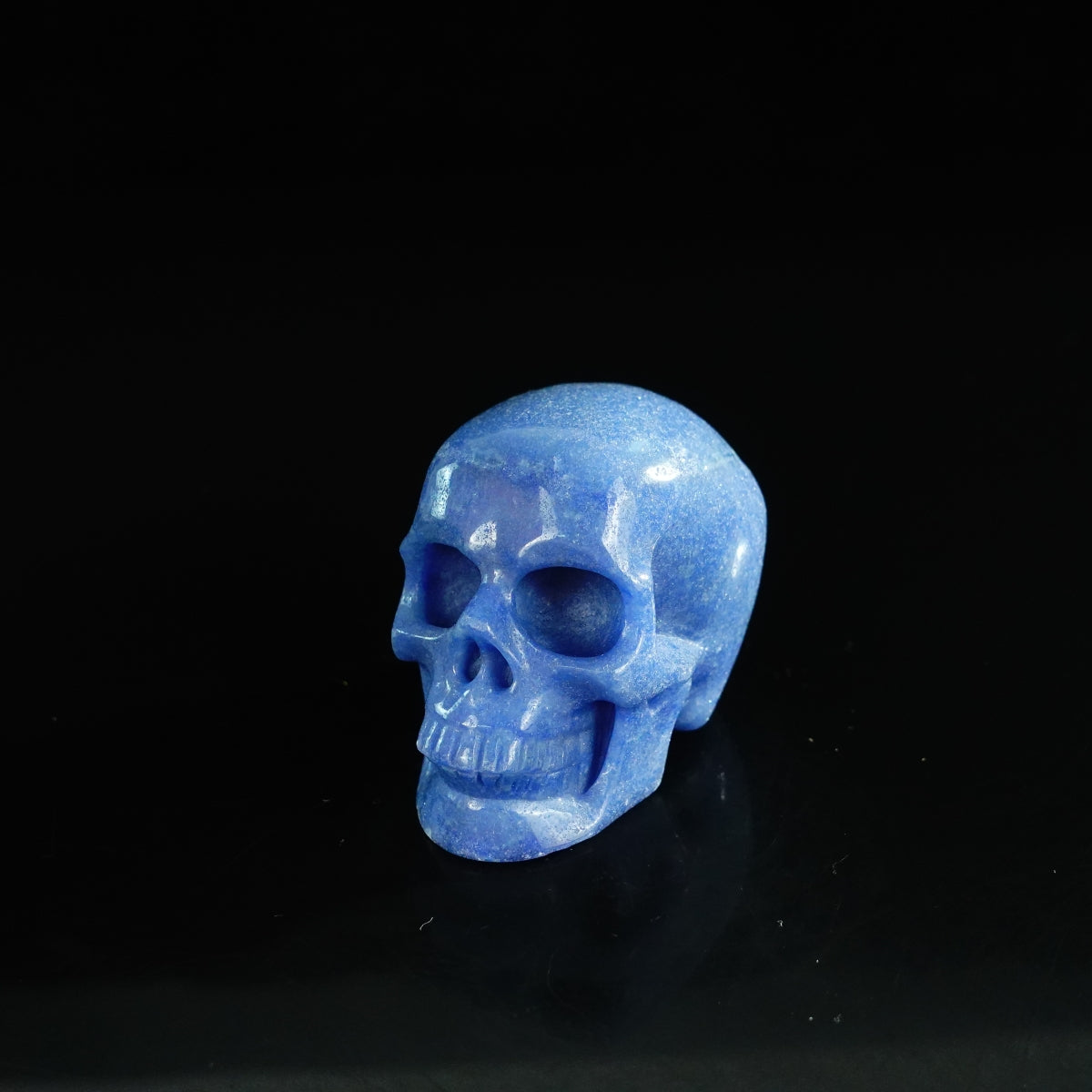 2.2" Blue Aventurine Crystal Skull Carving - Unique Piece #BA17