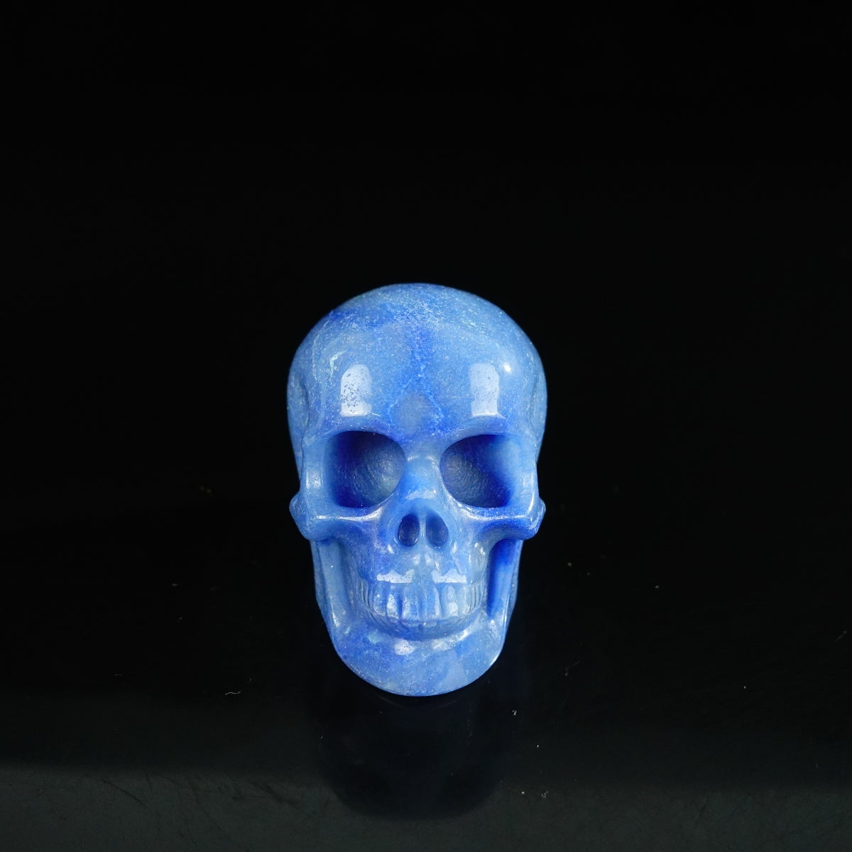 2.2" Blue Aventurine Crystal Skull Carving - Unique Piece #BA18