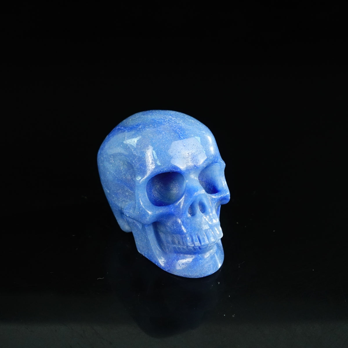 2.2" Blue Aventurine Crystal Skull Carving - Unique Piece #BA18