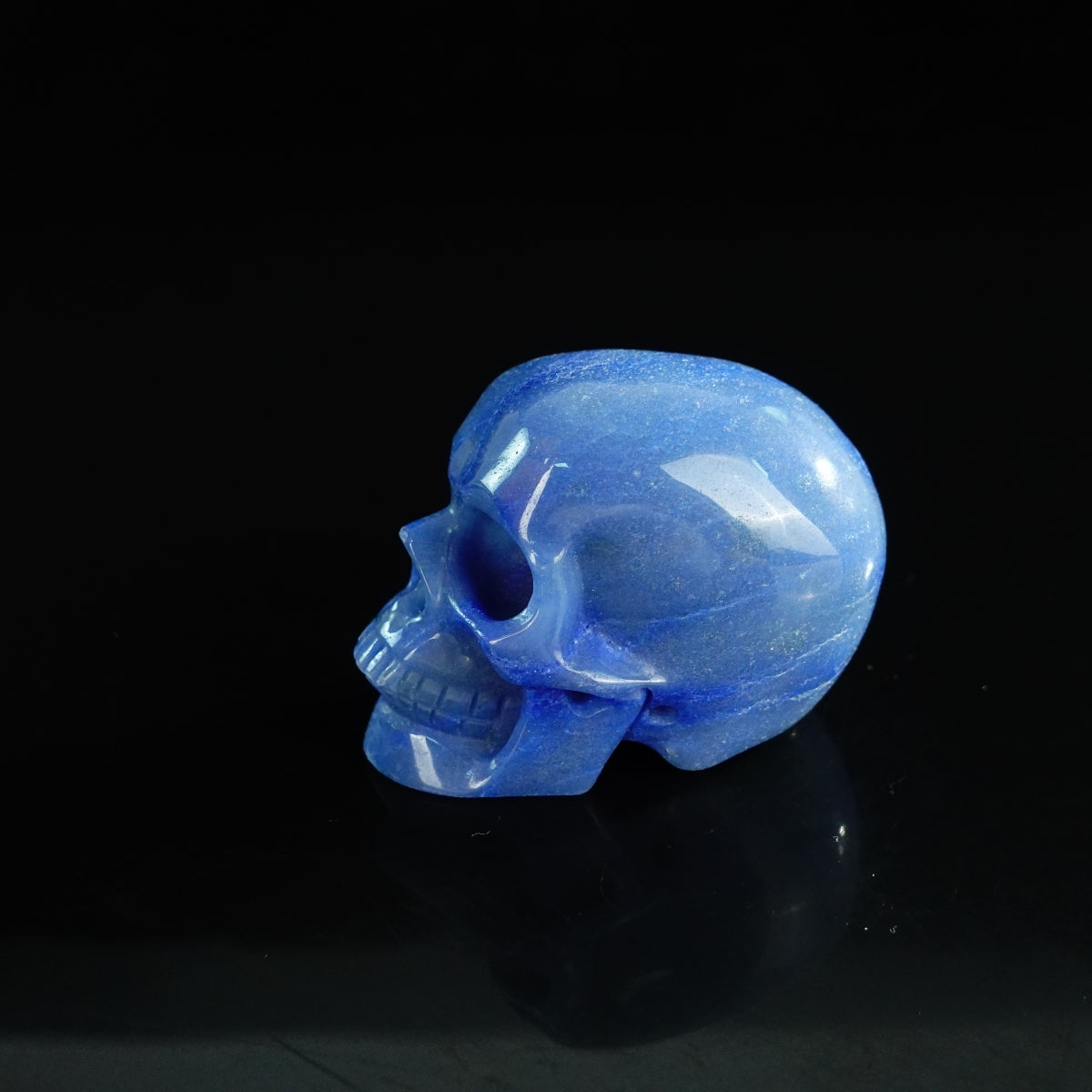 2.2" Blue Aventurine Crystal Skull Carving - Unique Piece #BA18