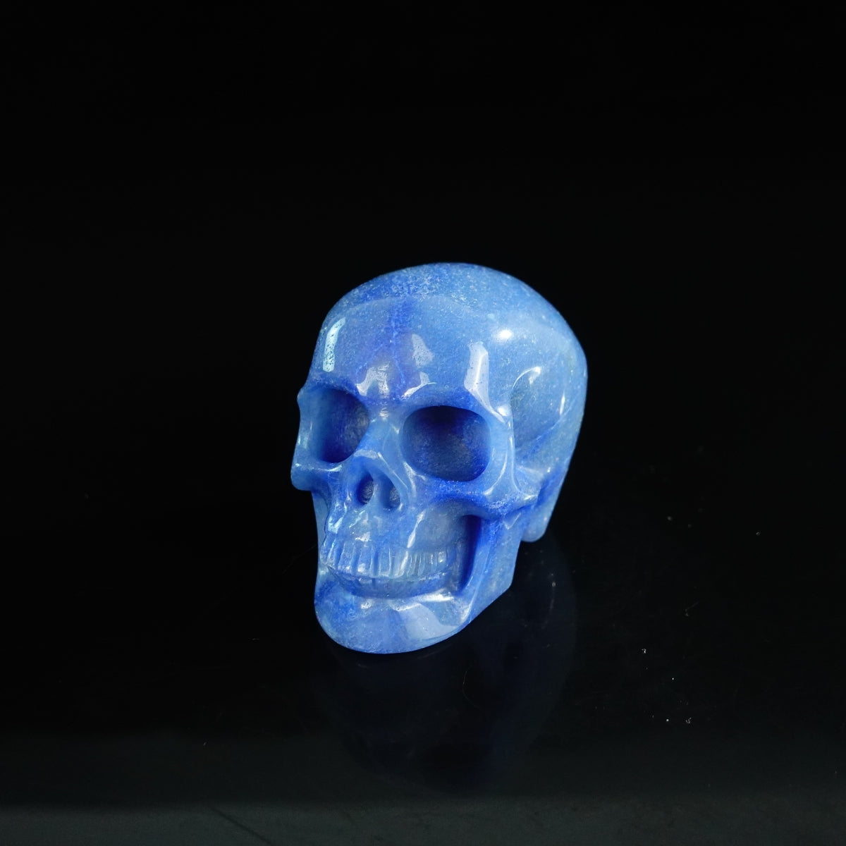 2.2" Blue Aventurine Crystal Skull Carving - Unique Piece #BA18