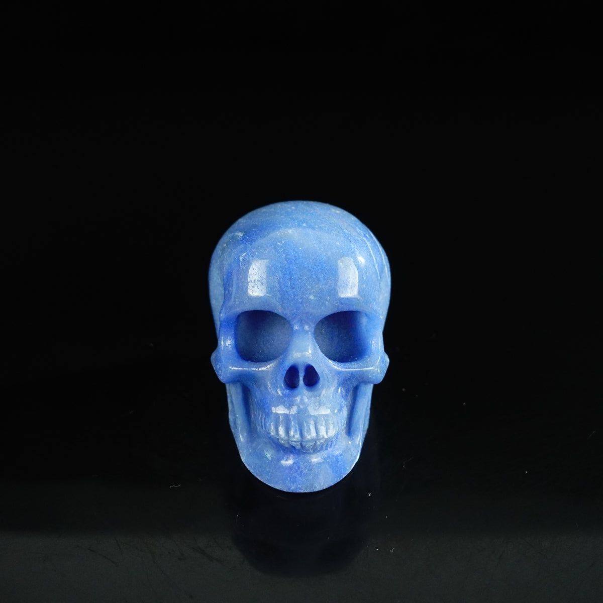 2.2" Blue Aventurine Crystal Skull Carving - Unique Piece #BA19