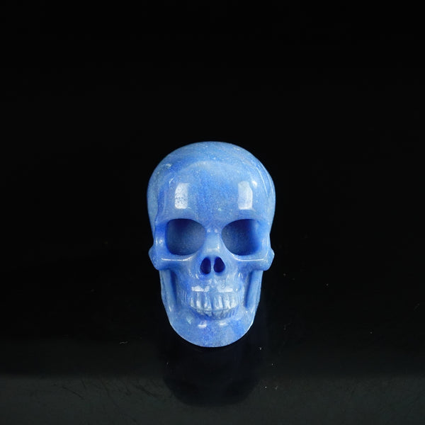 2.2" Blue Aventurine Crystal Skull Carving - Unique Piece #BA19