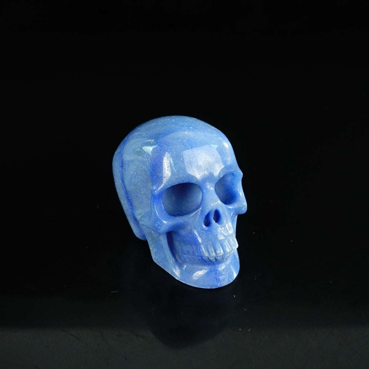 2.2" Blue Aventurine Crystal Skull Carving - Unique Piece #BA19
