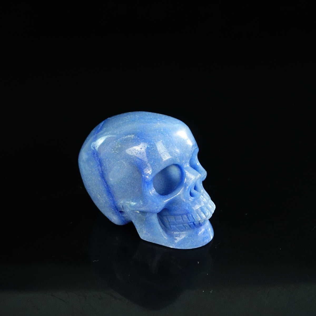 2.2" Blue Aventurine Crystal Skull Carving - Unique Piece #BA19