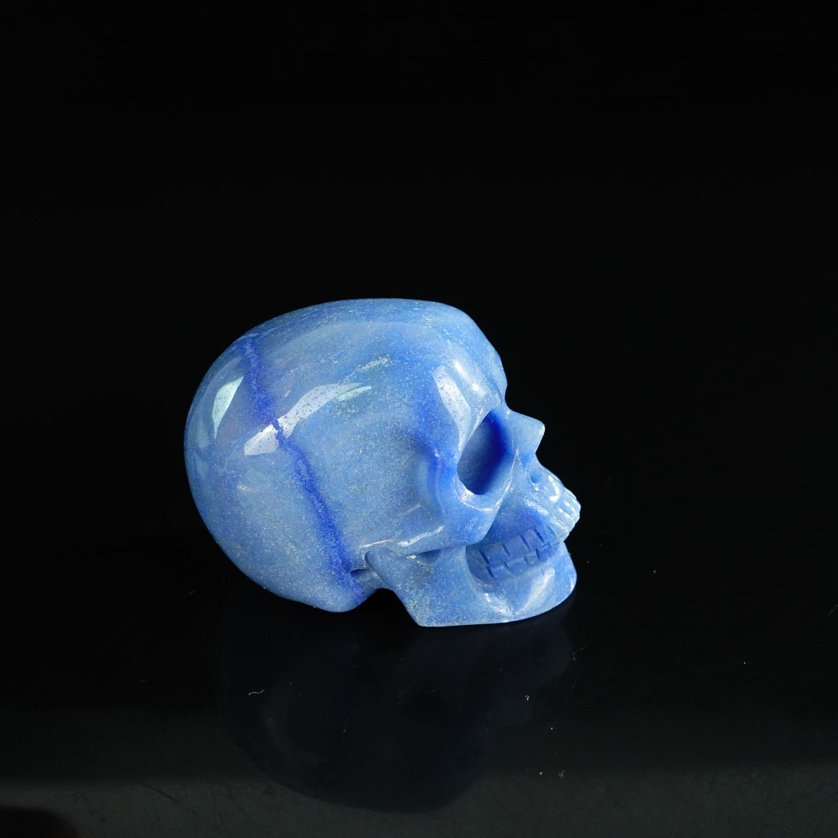 2.2" Blue Aventurine Crystal Skull Carving - Unique Piece #BA19