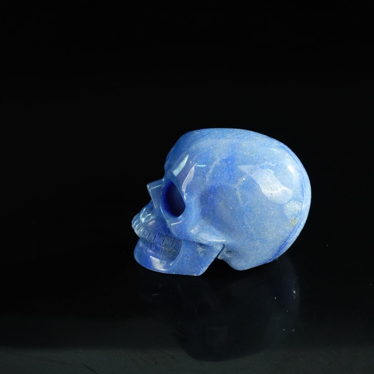 2.2" Blue Aventurine Crystal Skull Carving - Unique Piece #BA19