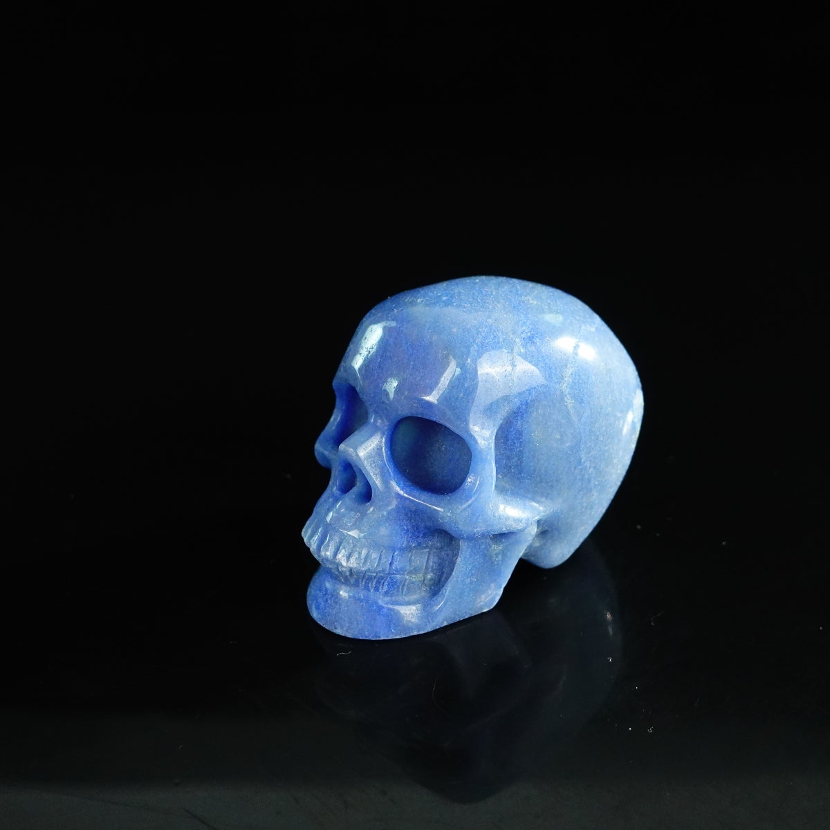 2.2" Blue Aventurine Crystal Skull Carving - Unique Piece #BA19