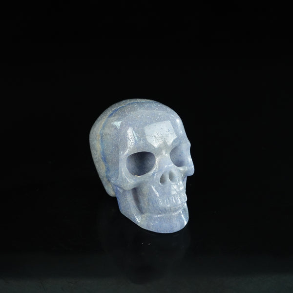 2.2" Blue Aventurine Crystal Skull Carving - Unique Piece #BA20 - alternate view