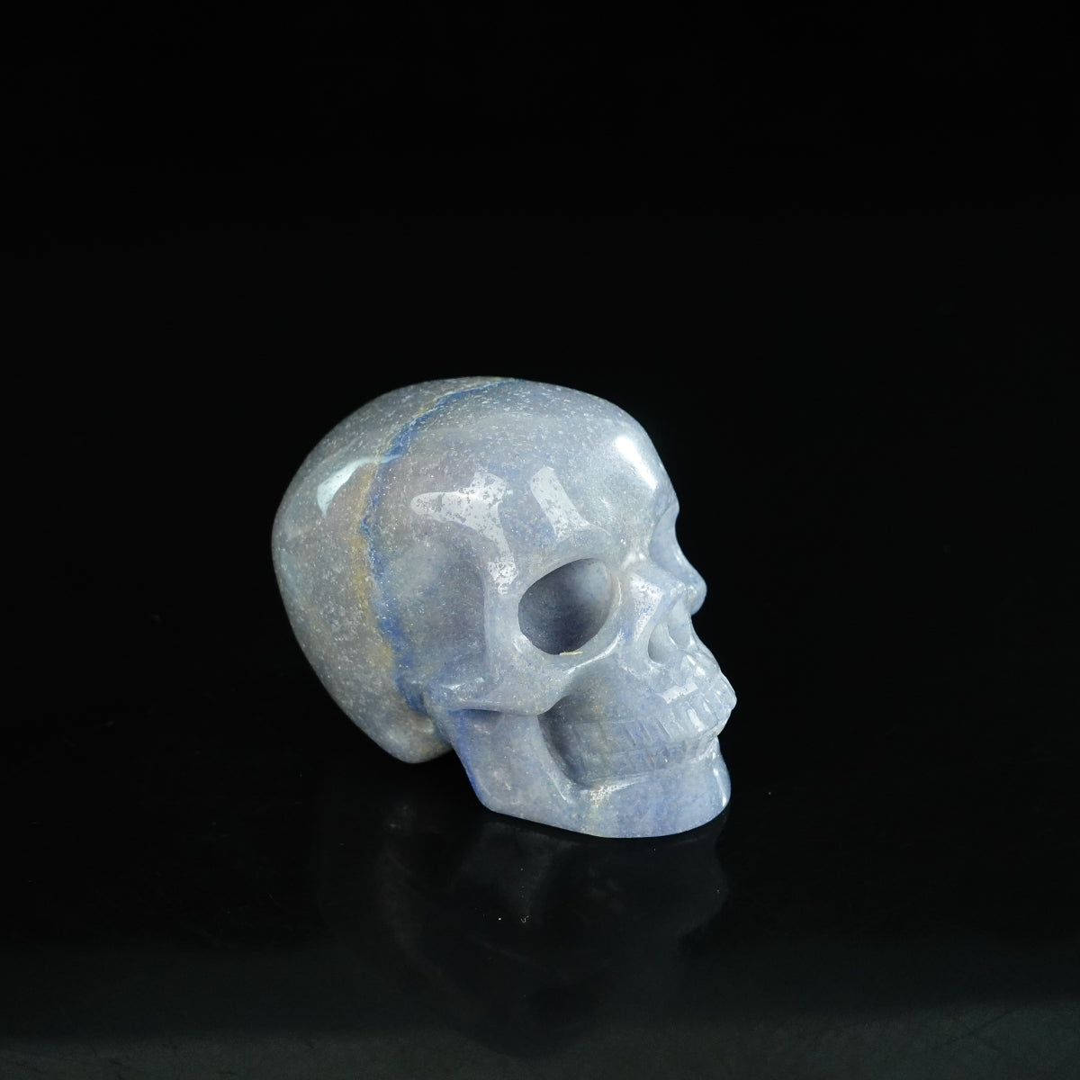 2.2" Blue Aventurine Crystal Skull Carving - Unique Piece #BA20