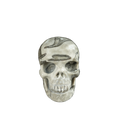 2.2" Black Crazy Agate Crystal Skull Carving - Hand Carved Decor