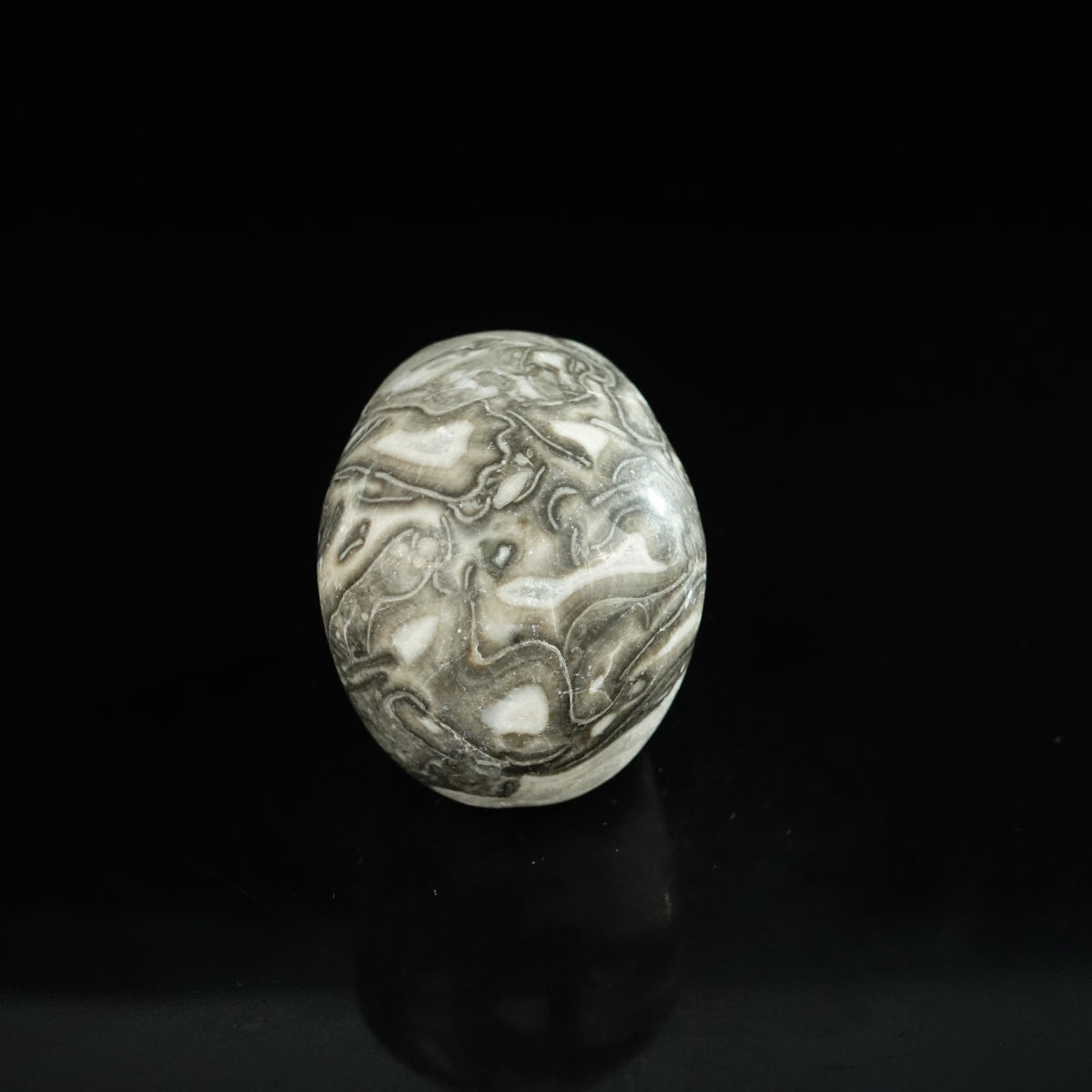 2.2" Black Crazy Atage Crystal Skull Carving - Unique Piece #CA03