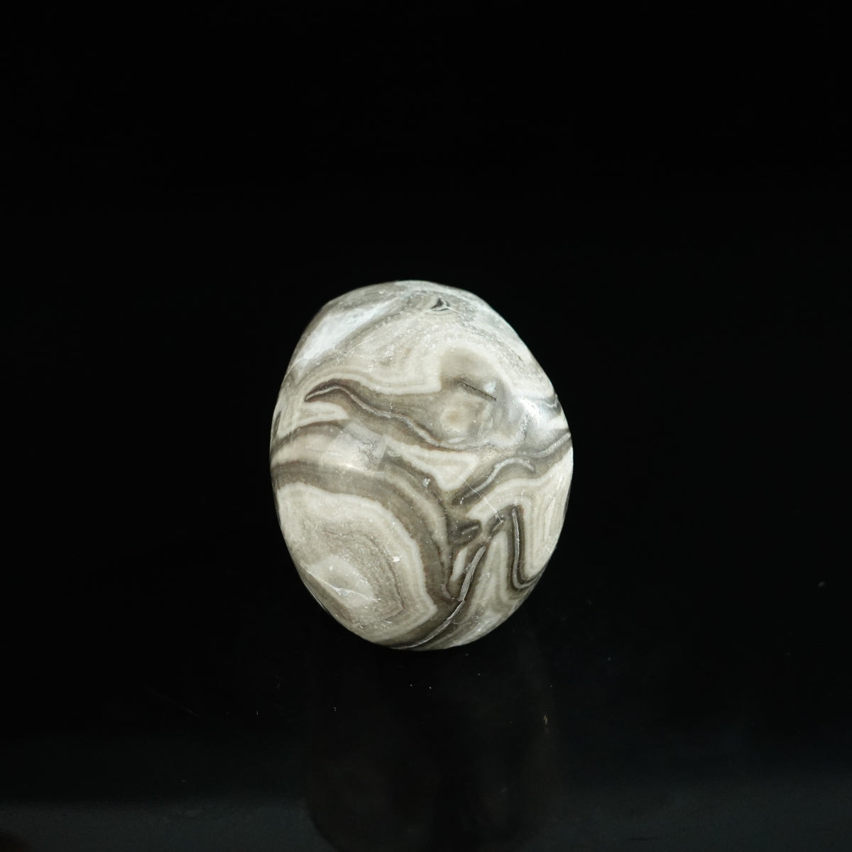 2.2" Black Crazy Atage Crystal Skull Carving - Unique Piece #CA04