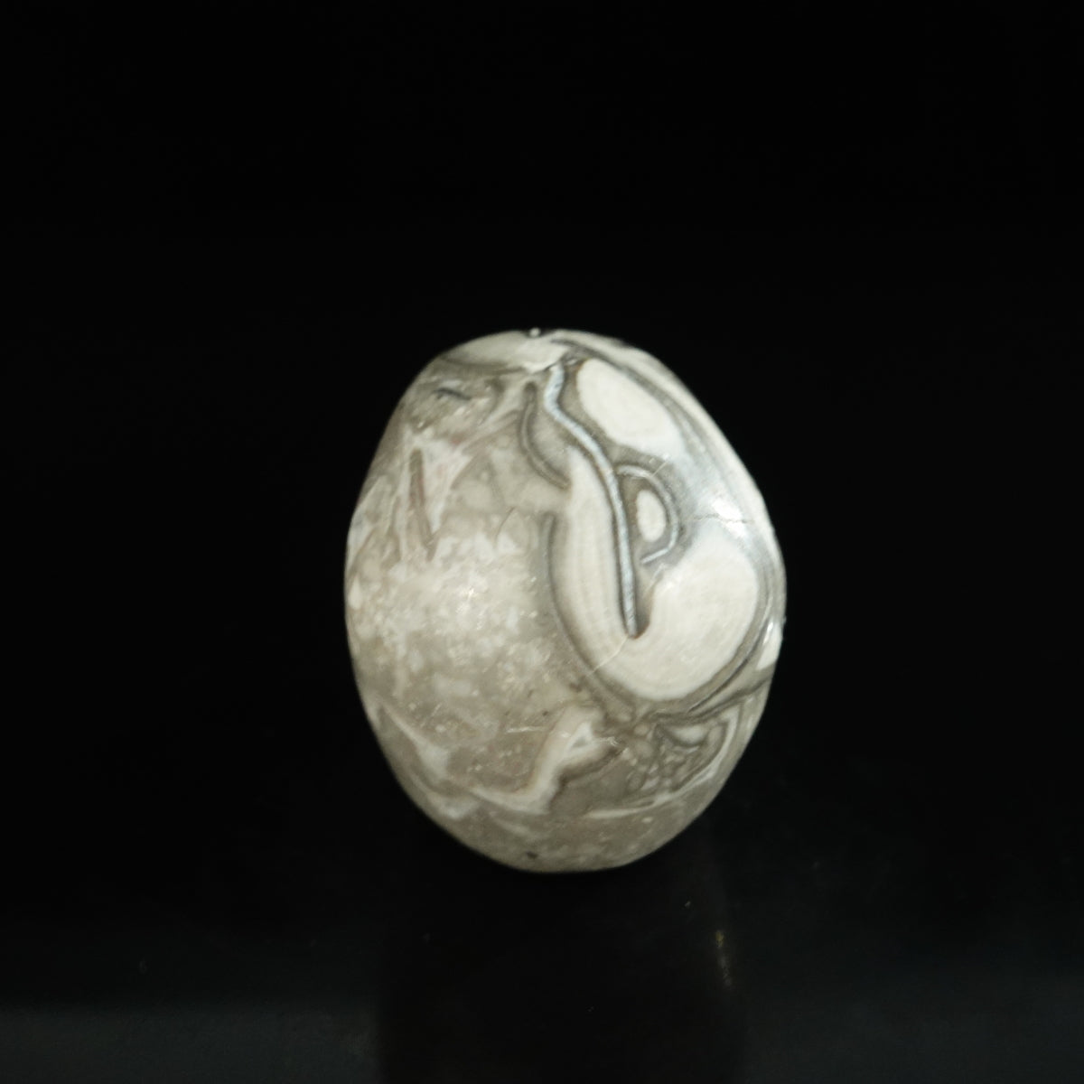 2.2" Black Crazy Atage Crystal Skull Carving - Unique Piece #CA06