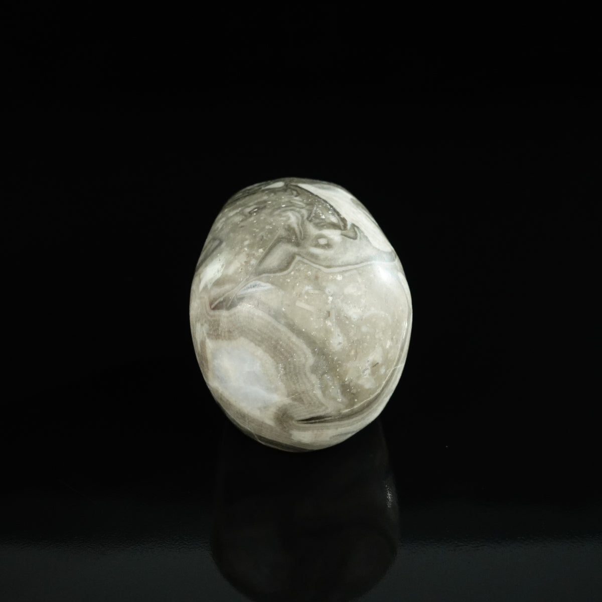 2.2" Black Crazy Atage Crystal Skull Carving - Unique Piece #CA11
