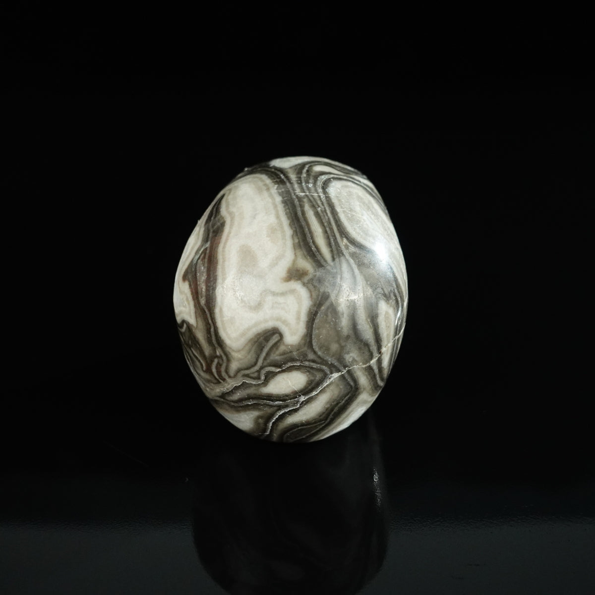 2.2" Black Crazy Atage Crystal Skull Carving - Unique Piece #CA12