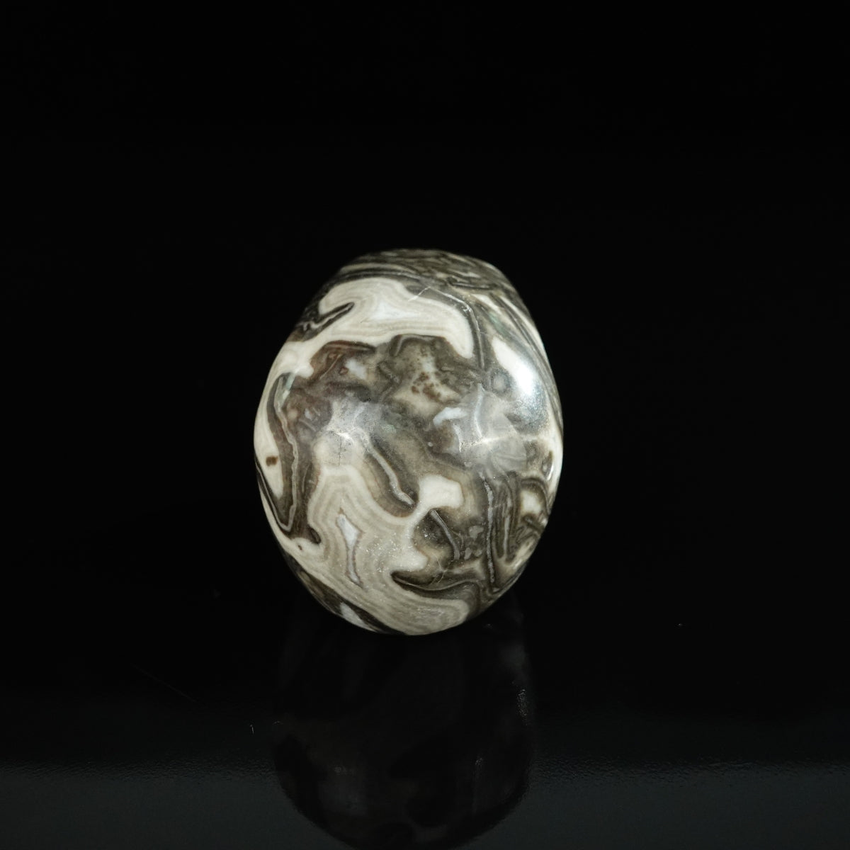 2.2" Black Crazy Atage Crystal Skull Carving - Unique Piece #CA13