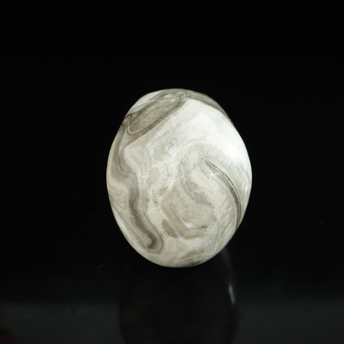 2.2" Black Crazy Atage Crystal Skull Carving - Unique Piece #CA16