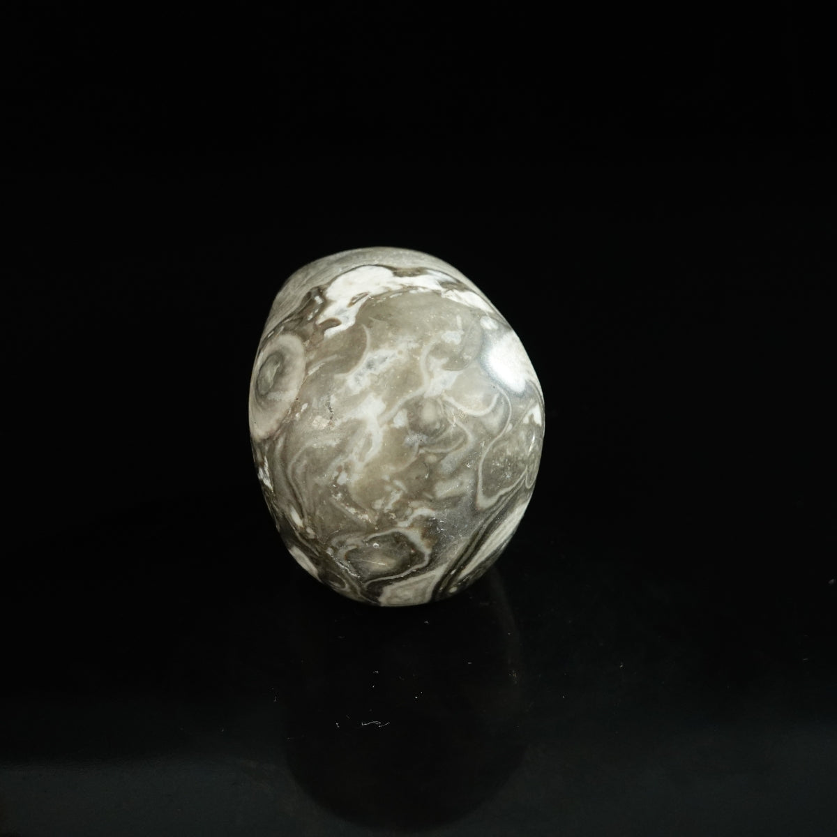 2.2" Black Crazy Atage Crystal Skull Carving - Unique Piece #CA18