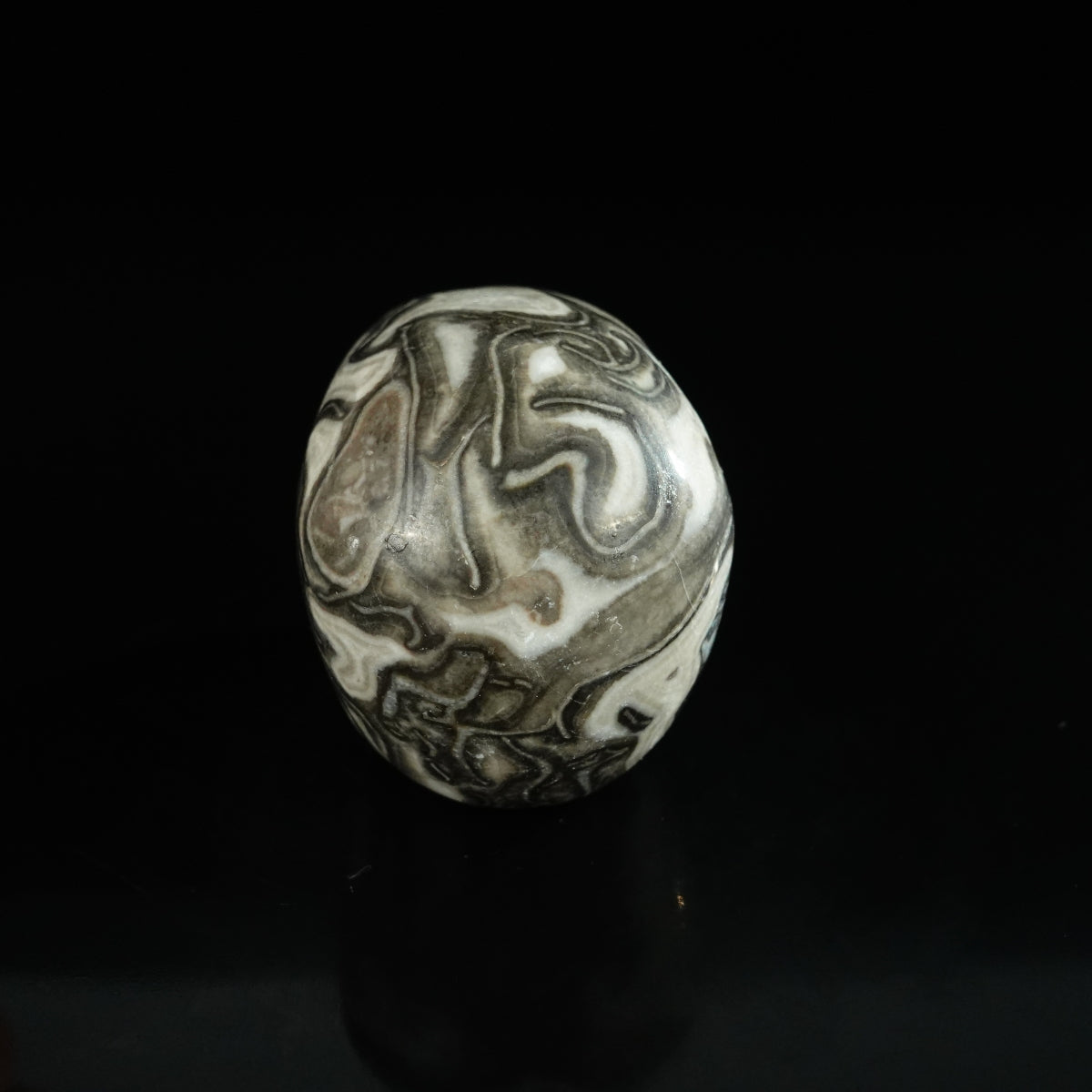 2.2" Black Crazy Atage Crystal Skull Carving - Unique Piece #CA20