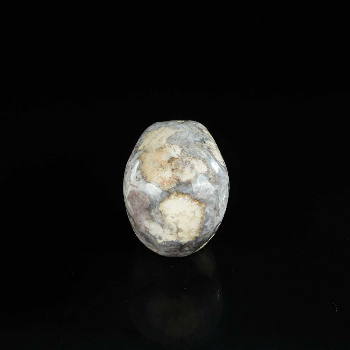 2.2" Blue Flower Agate Crystal Skull Carving - Unique Piece #BF01
