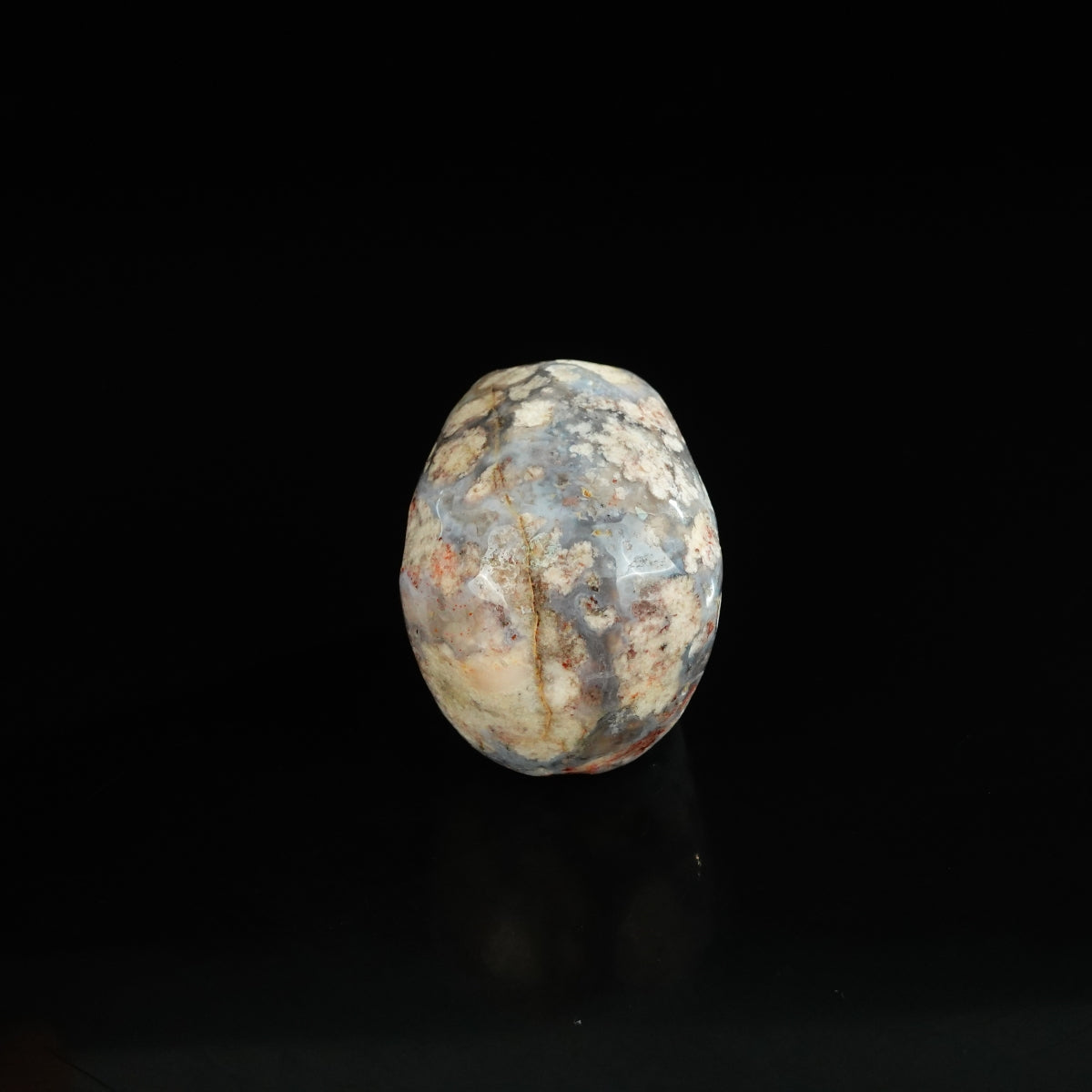2.2" Blue Flower Agate Crystal Skull Carving - Unique Piece #BF09