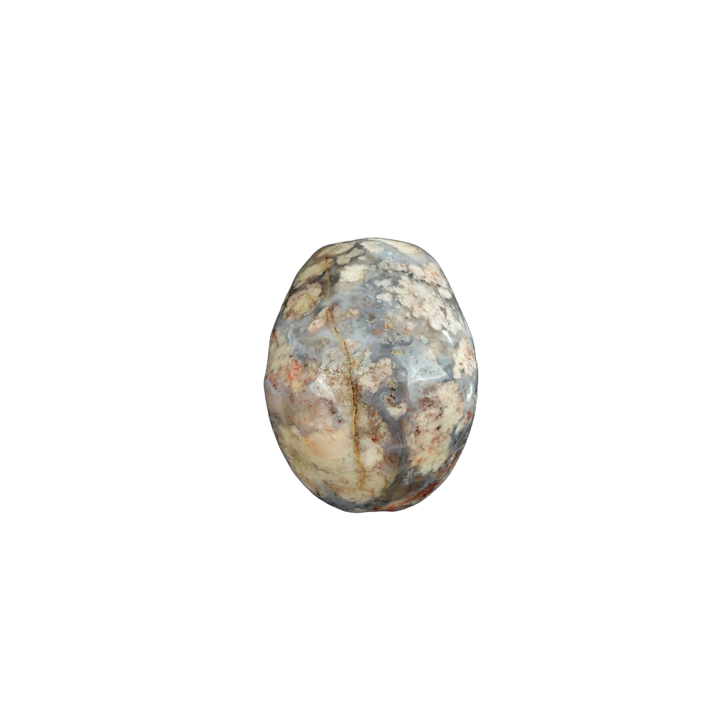 2.2" Blue Flower Agate Crystal Skull Carving - Unique Piece #BF09