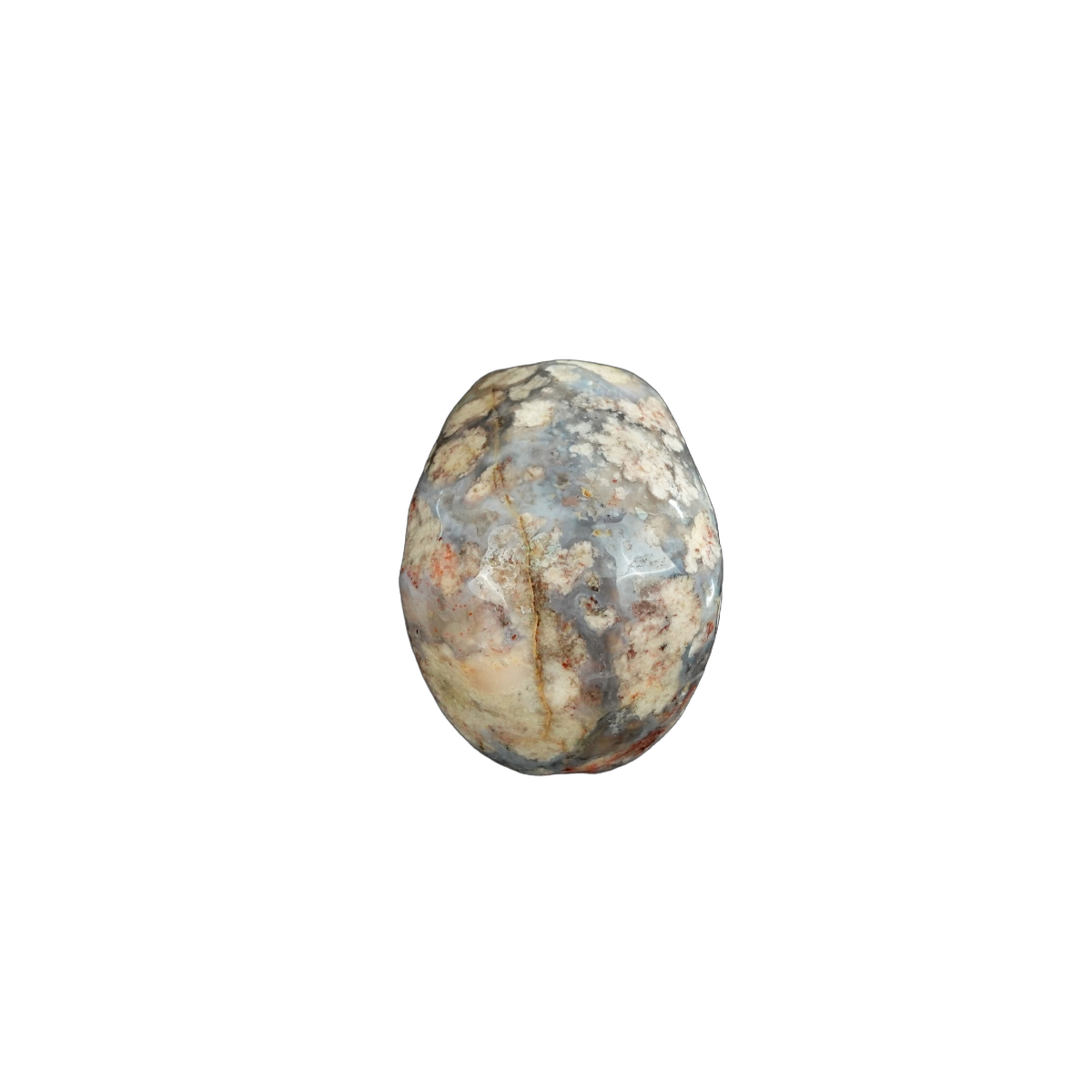 2.2" Blue Flower Agate Crystal Skull Carving - Unique Piece #BF09