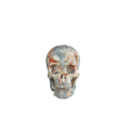 2.2" Blue Flower Agate Crystal Skull Carving - Unique Piece #BF11