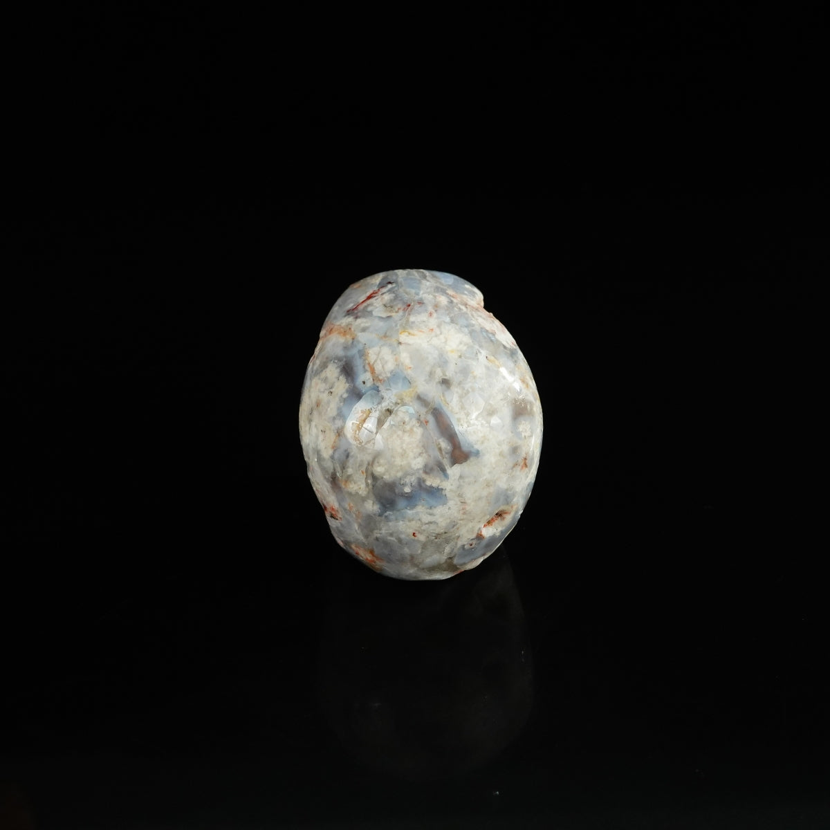 2.2" Blue Flower Agate Crystal Skull Carving - Unique Piece #BF11