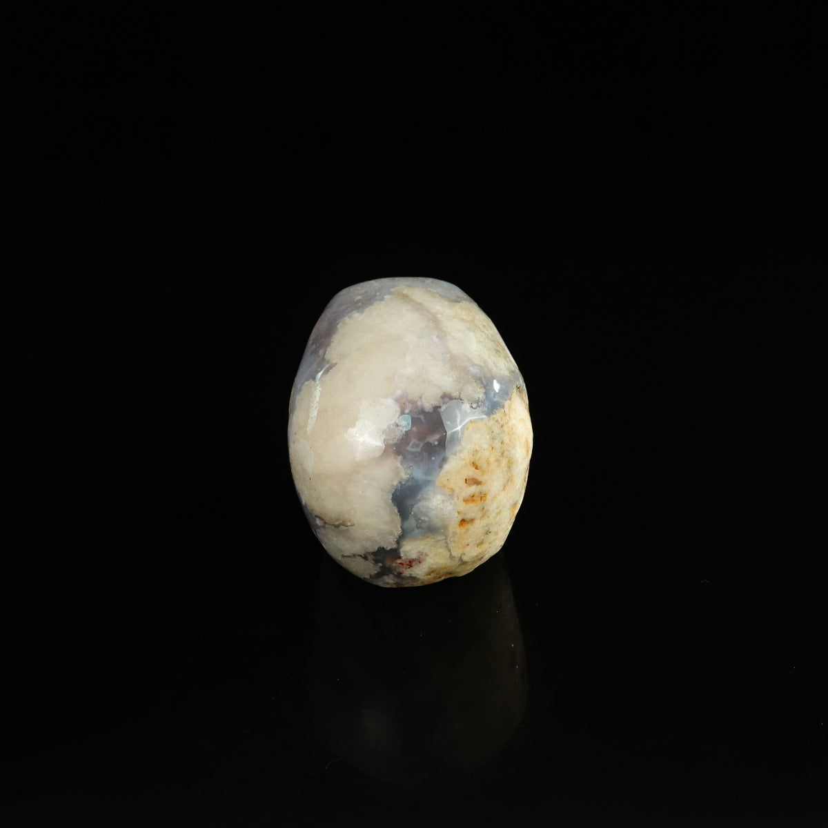 2.2" Blue Flower Agate Crystal Skull Carving - Unique Piece #BF13