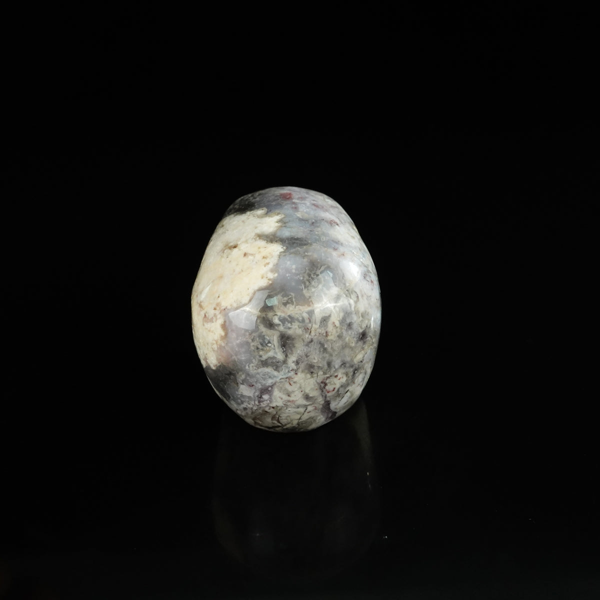 2.2" Blue Flower Agate Crystal Skull Carving - Unique Piece #BF14