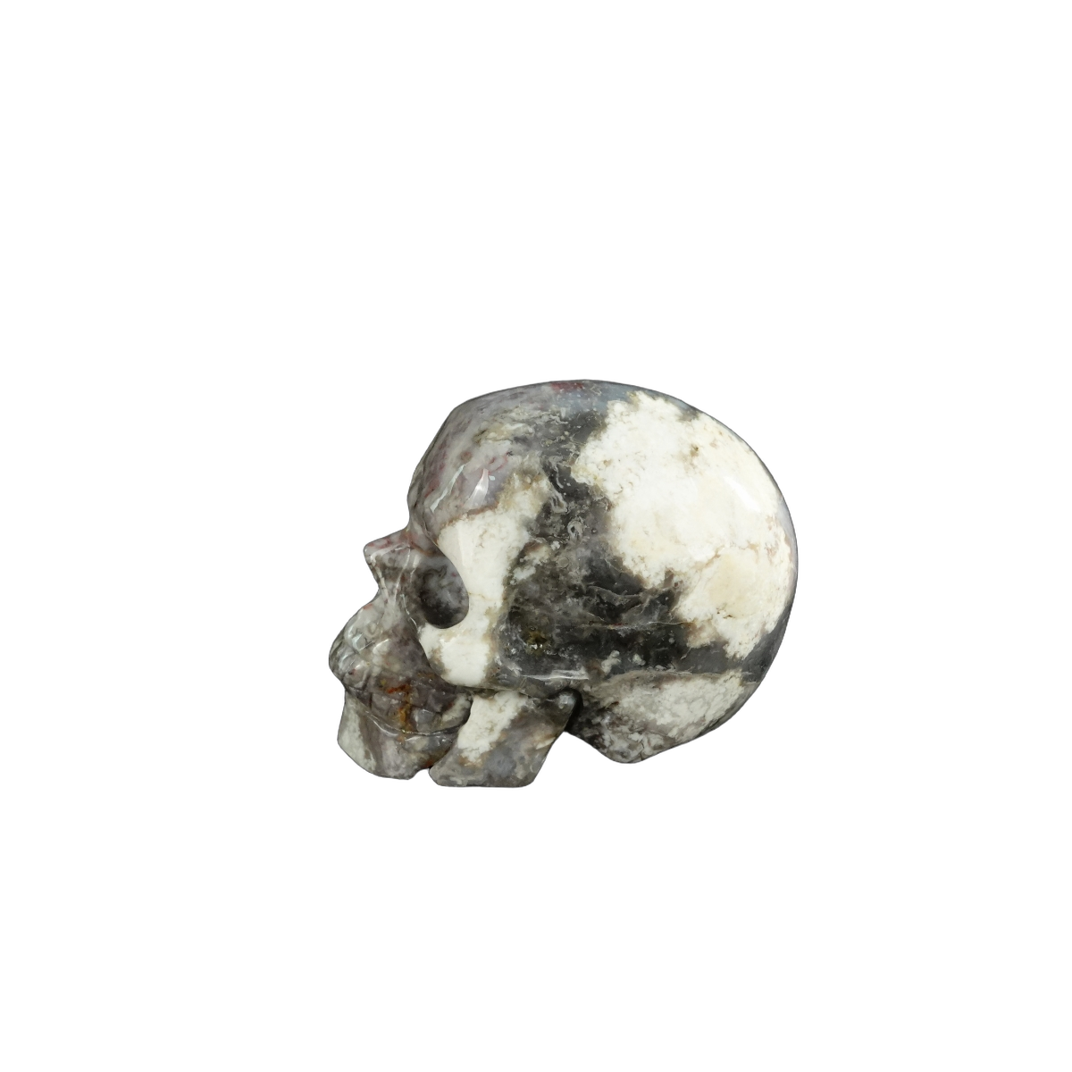 2.2" Blue Flower Agate Crystal Skull Carving - Unique Piece #BF14