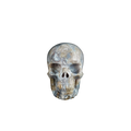 2.2" Blue Flower Agate Crystal Skull Carving - Unique Piece #BF15